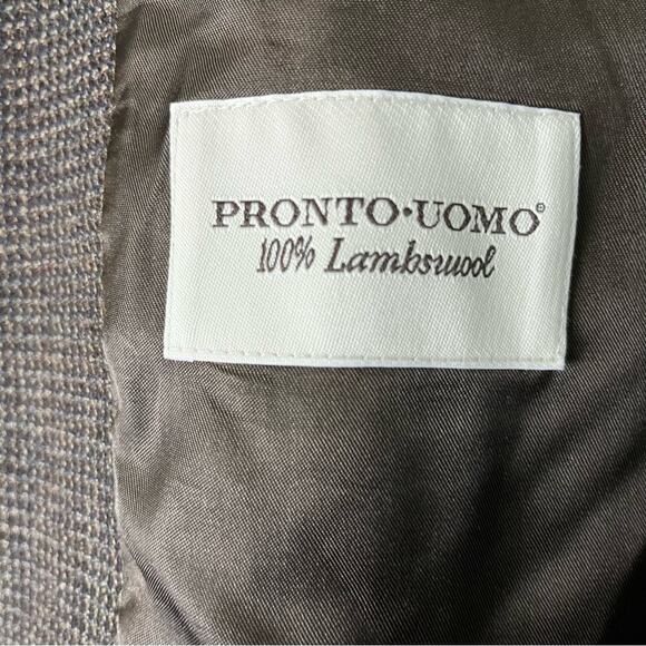 Pronto Uomo Houndstooth Lambswool Sport Coat Career Jacket 40R - Picture 7 of 7